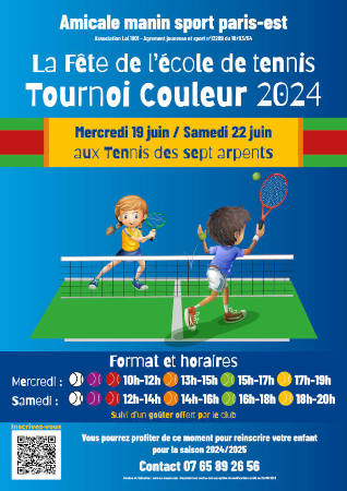 La fête de l'école de tennis de l'Amicale Manin Sport Paris-Est